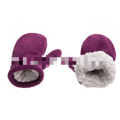 Children's Mittens Cover Polar Fleece Velcro Gloves